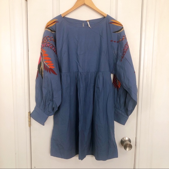Free People Mini Obsessions Dress size Small Blue Periwinkle - Picture 7 of 10
